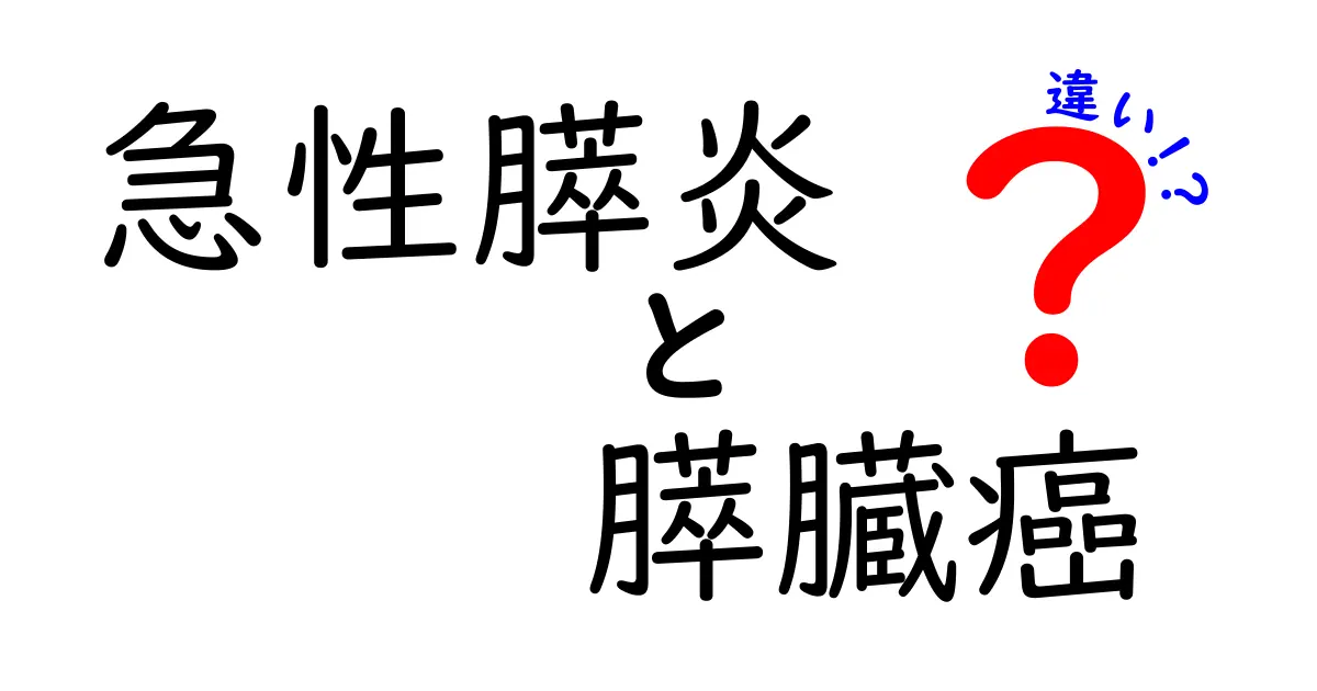 急性膵炎と膵臓癌の違いを徹底解説！症状・原因・診断・治療のポイントを中学生にもわかる言葉で