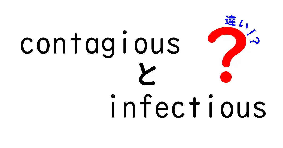 contagiousとinfectiousの違いを完全解説｜病気の伝わり方の秘密を中学生にもわかるように