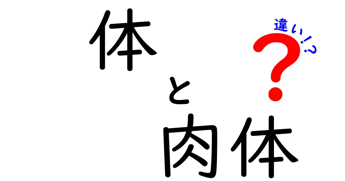 体と肉体の違いを徹底解説！日常会話での使い分けがわかる3つのポイント