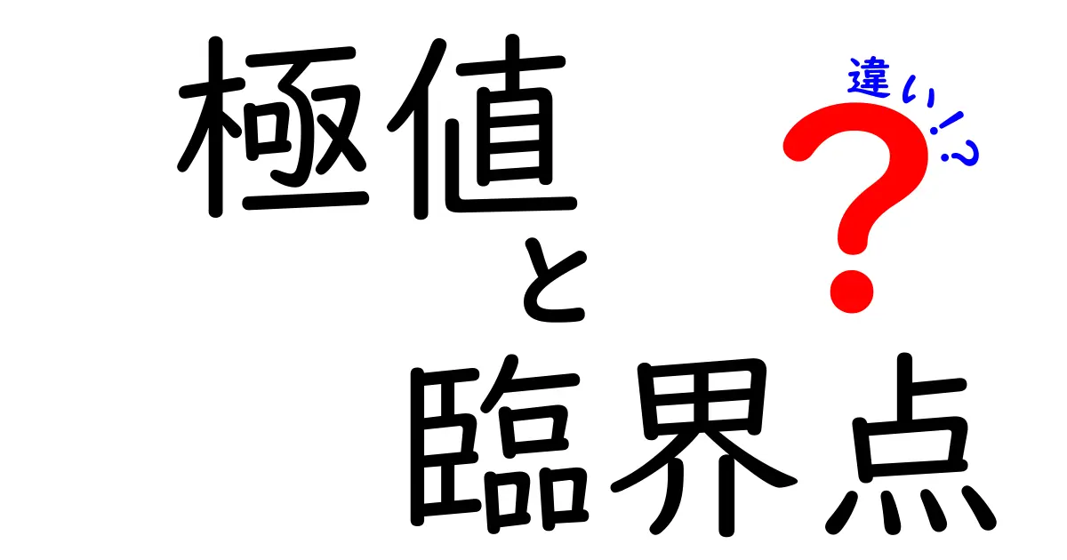 極値と臨界点の違いを徹底解説！数学の山と谷を正しく見分けるコツ