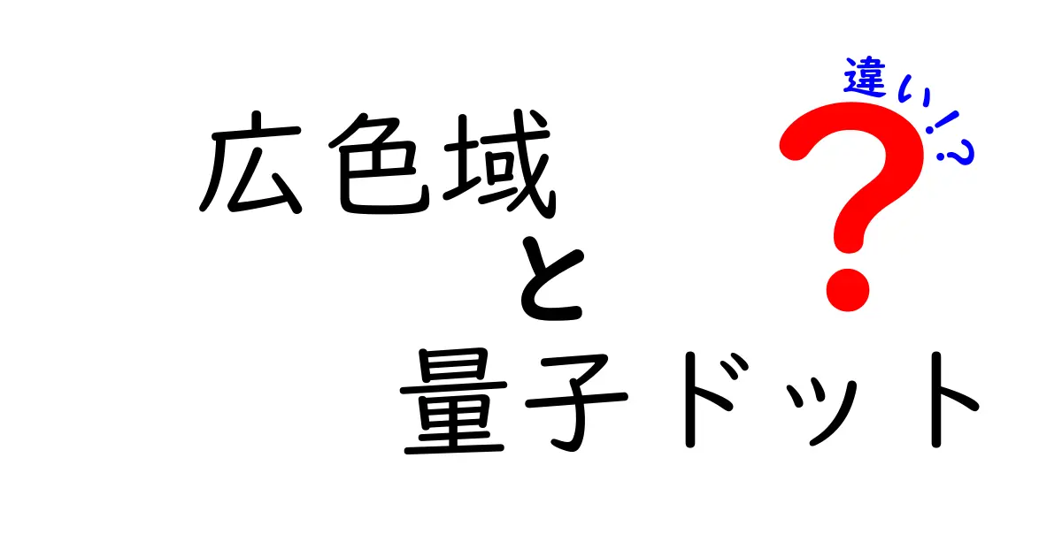 広色域と量子ドットの違いを徹底解説：色がきれいになる理由を中学生にもわかる言葉で