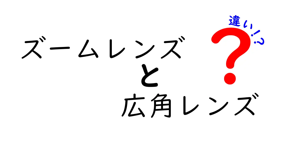 ズームレンズと広角レンズの違いを徹底解説｜写真初心者にもわかる使い分けガイド
