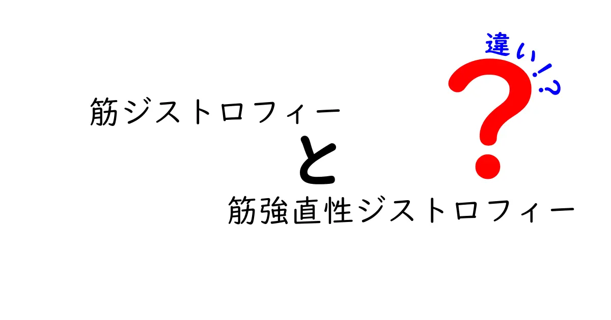 筋ジストロフィーと筋強直性ジストロフィーの違いを徹底解説｜中学生にも分かるポイント比較