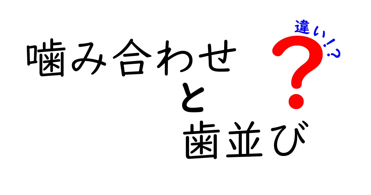 噛み合わせと歯並びの違いを徹底解説｜あなたの口元を守るための基礎知識