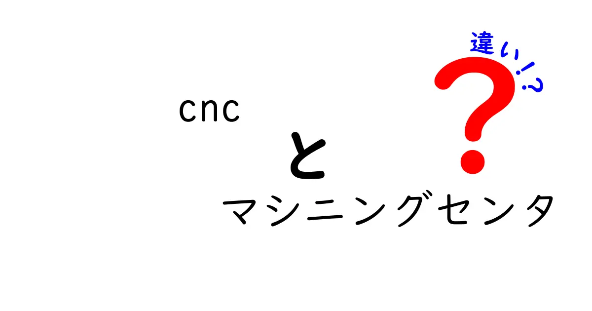 CNCとマシニングセンタの違いを徹底解説｜初心者でもわかる使い分けガイド
