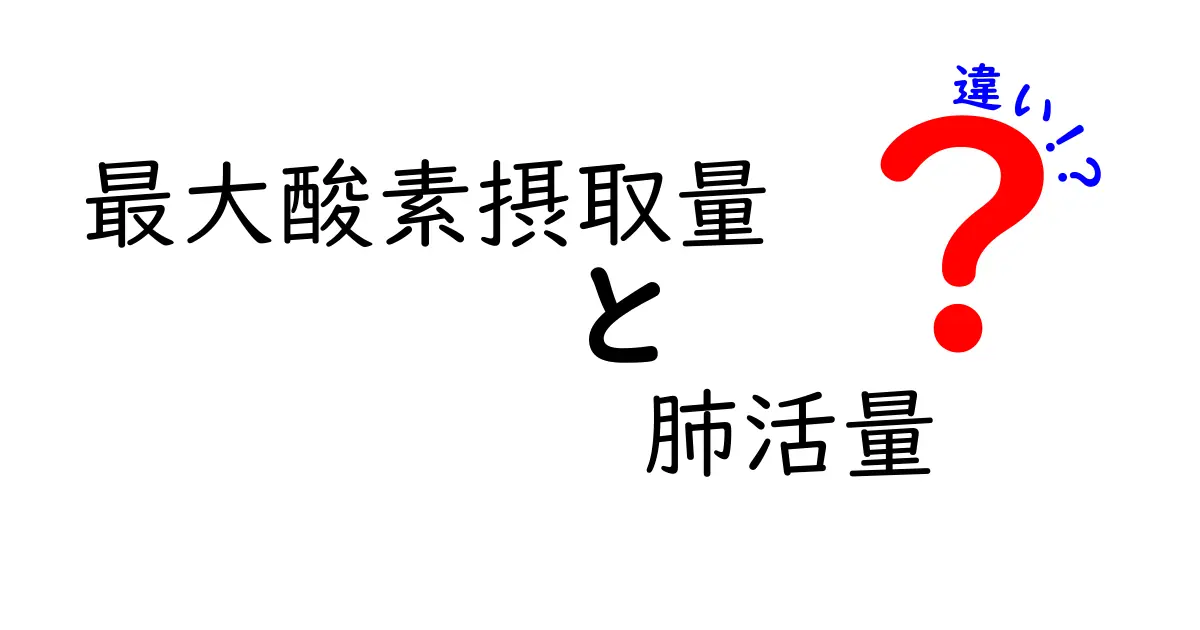 最大酸素摂取量と肺活量の違いを徹底解説！スポーツ成績を伸ばす基礎知識