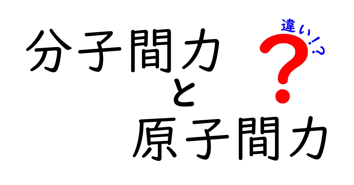 分子間力と原子間力の違いを一目で理解できる完全ガイド