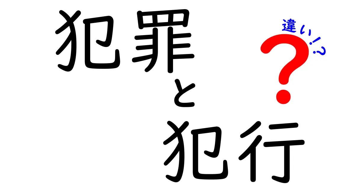 犯罪・犯行・違いを徹底解説！今すぐ知りたいポイントを丁寧に解説