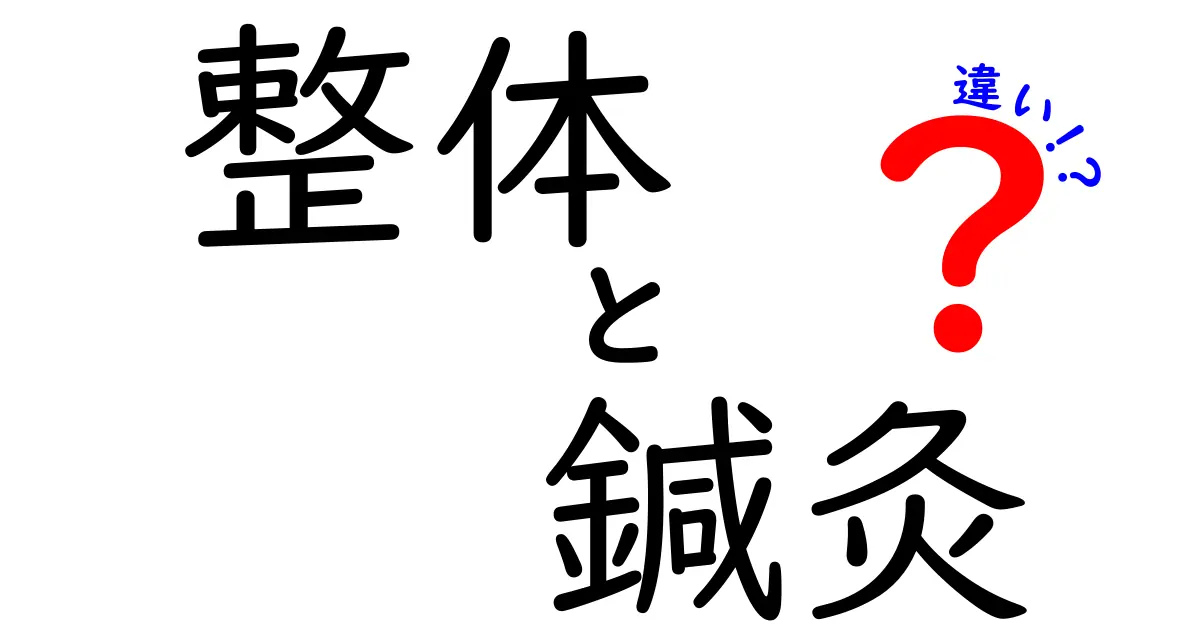 整体と鍼灸の違いを徹底解説！初心者でも分かる比較ガイド