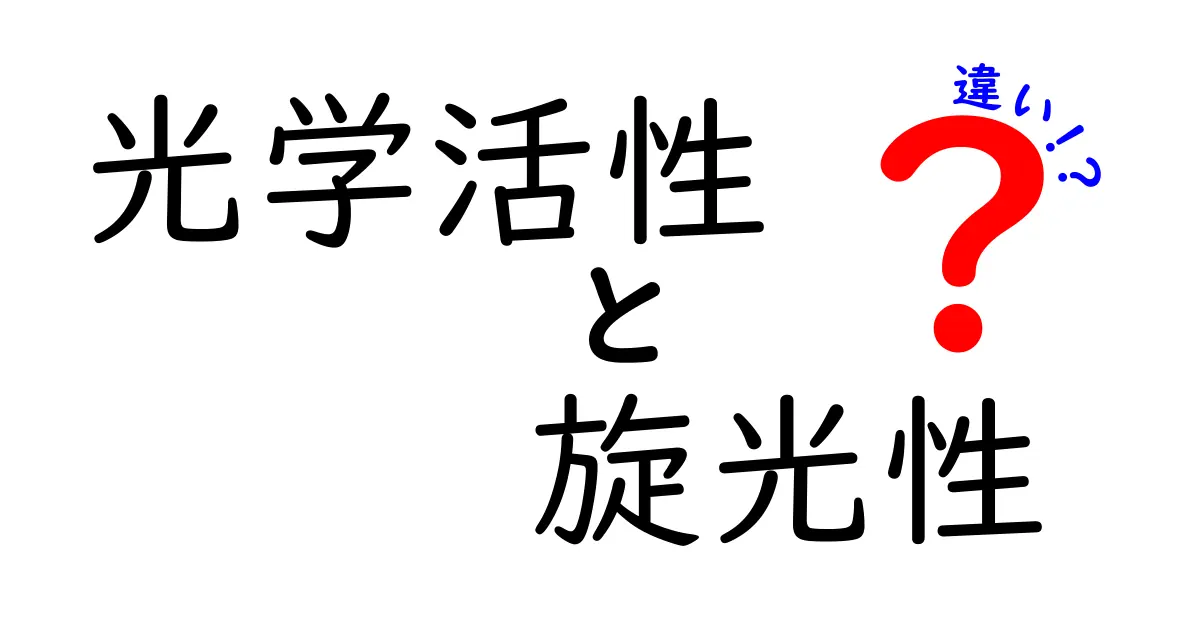 光学活性と旋光性の違いを徹底解説！中学生にも伝わるやさしいポイントと実例