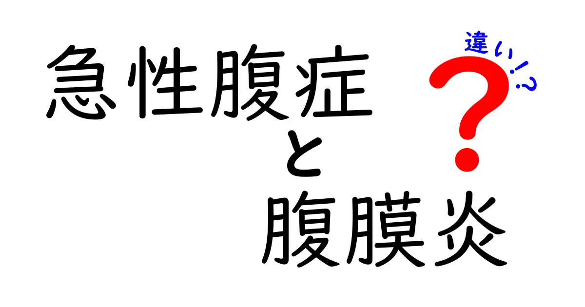 急性腹症と腹膜炎の違いを徹底解説｜救急現場で役立つ判断のヒント
