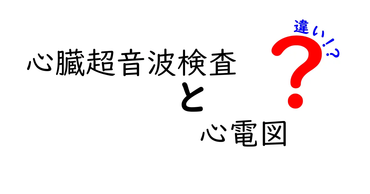心臓超音波検査と心電図の違いを徹底解説｜何がわかるのか、いつ受けるべき？