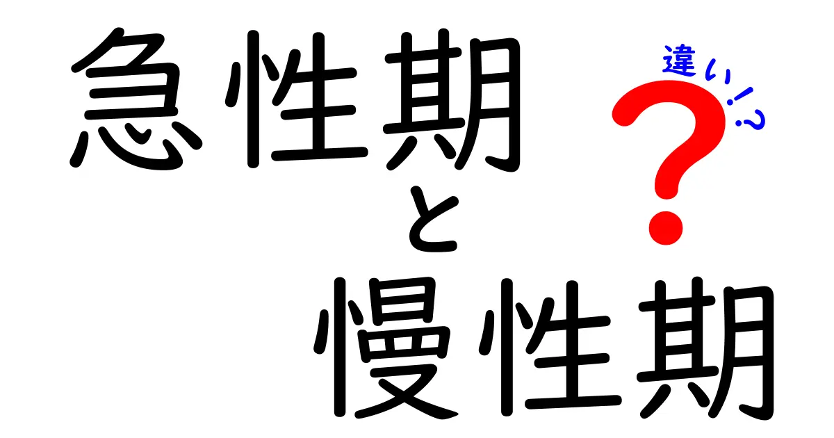 急性期と慢性期の違いを徹底解説：中学生にもわかるポイントと実生活への影響