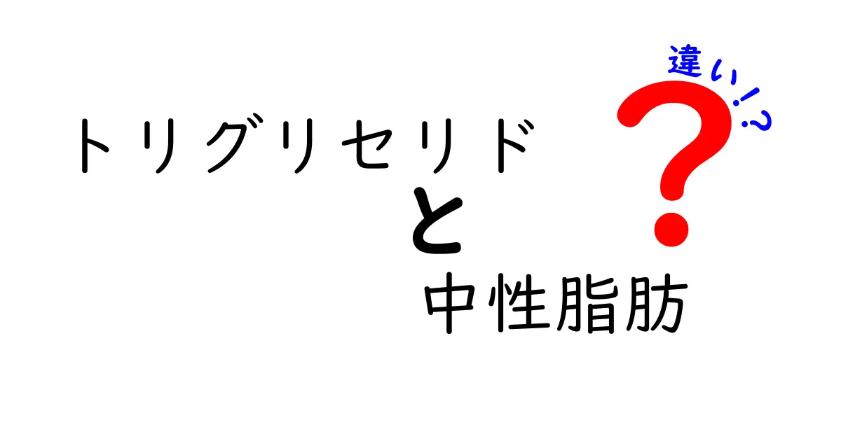 トリグリセリドと中性脂肪の違いを完全ガイド：知らないと損する健康の秘密