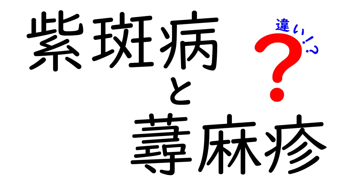 紫斑病と蕁麻疹の違いを徹底解説｜見分け方・原因・対処法をわかりやすく