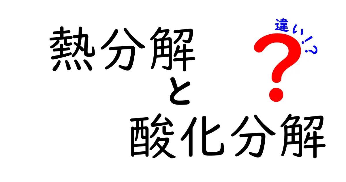 熱分解と酸化分解の違いが一目でわかる！中学生にもわかるやさしい解説