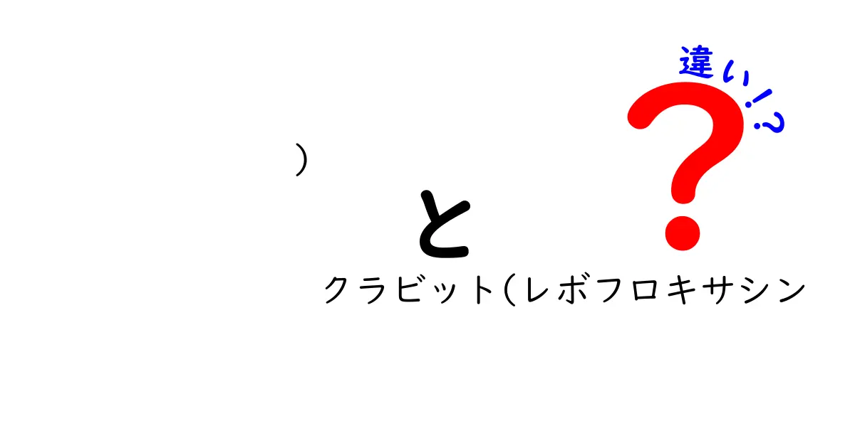 クラビットとレボフロキサシンの違いを徹底解説！名前の意味から使い方まで、中学生にもわかるやさしい説明
