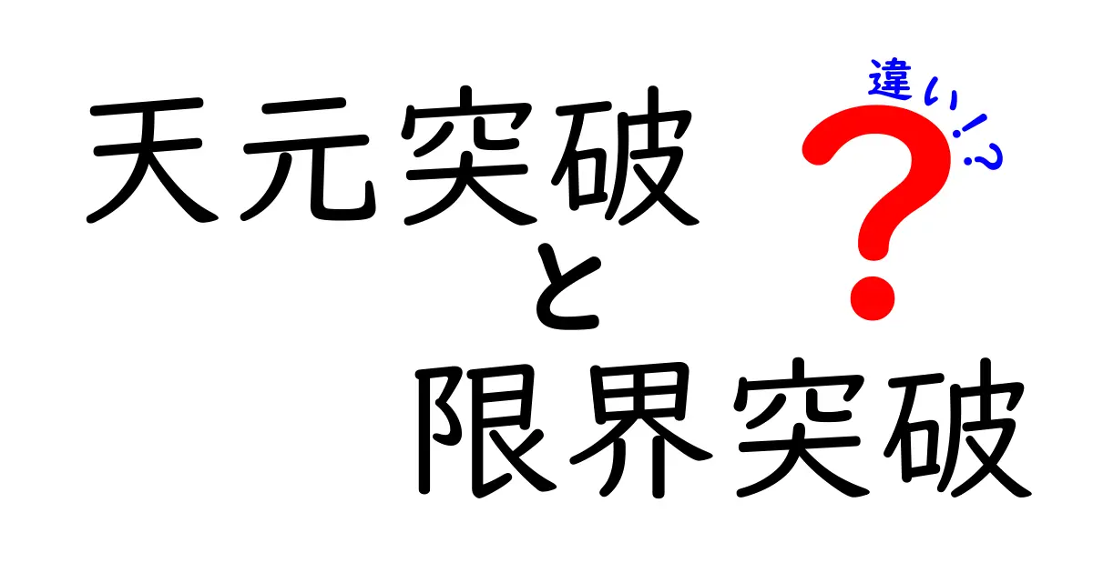 天元突破と限界突破の違いを完全解説：意味・使い方・場面まで徹底比較