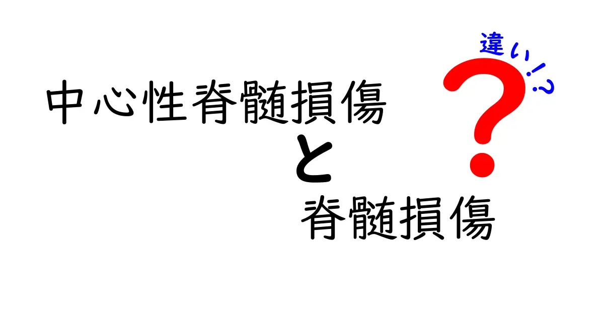 中心性脊髄損傷と脊髄損傷の違いを徹底解説：見分け方と生活への具体的ヒント