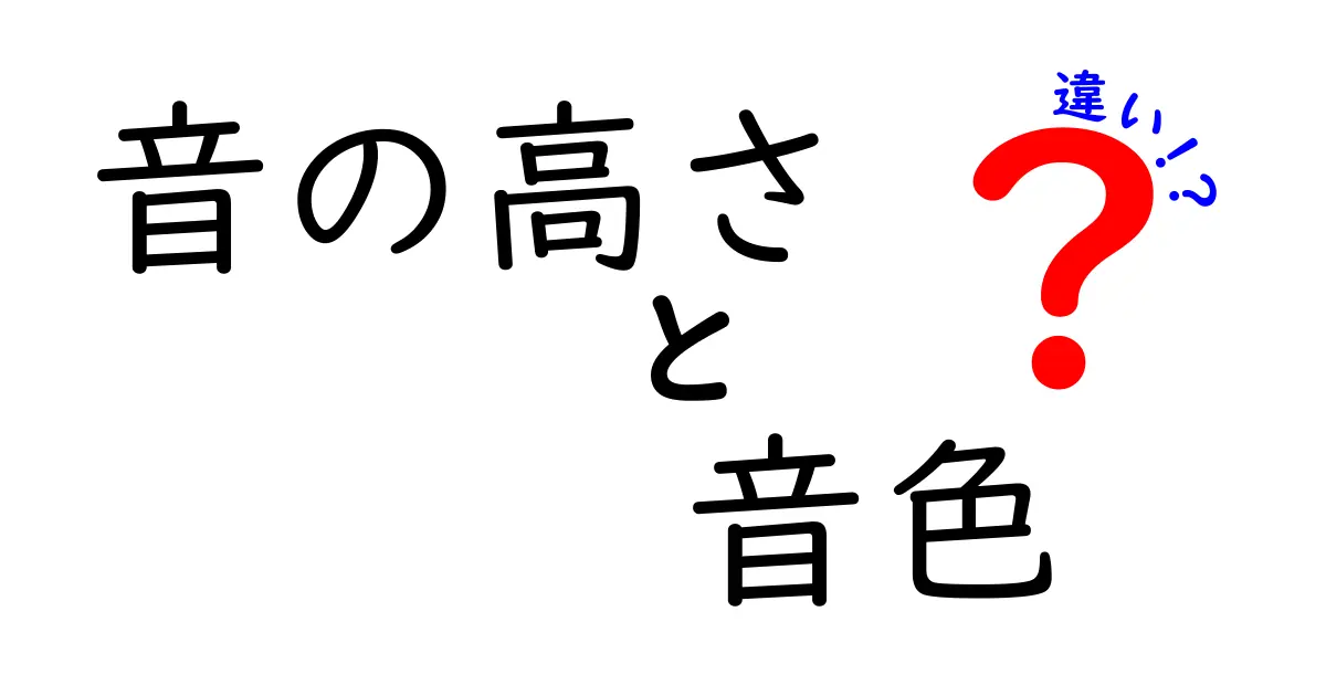 音の高さと音色の違いが一目で分かる！中学生にも分かるやさしい解説