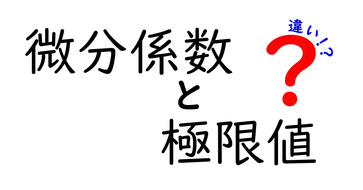 微分係数と極限値の違いを徹底解説 中学生にもわかるポイントと実例