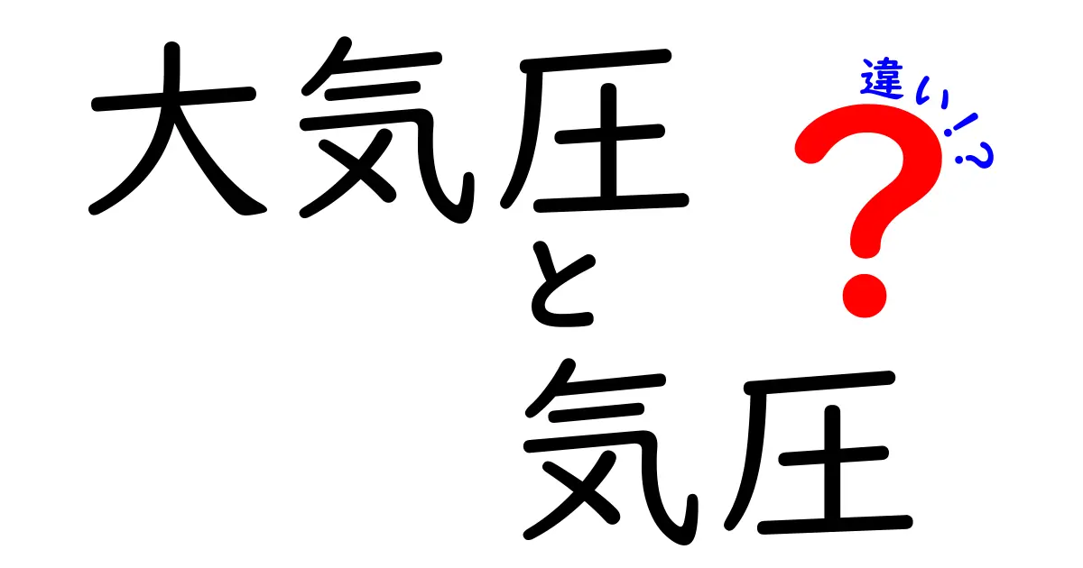 大気圧と気圧の違いをわかりやすく解説！中学生にも伝わる基本と日常の例