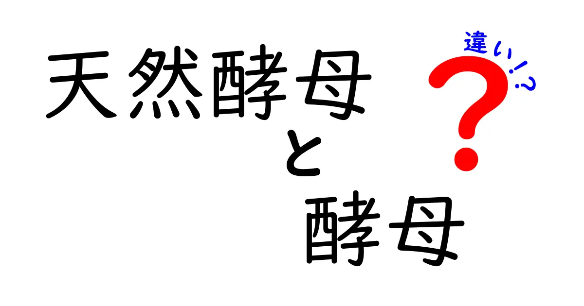 天然酵母と酵母の違いを徹底解説！クリックしたくなる衝撃のポイントが満載