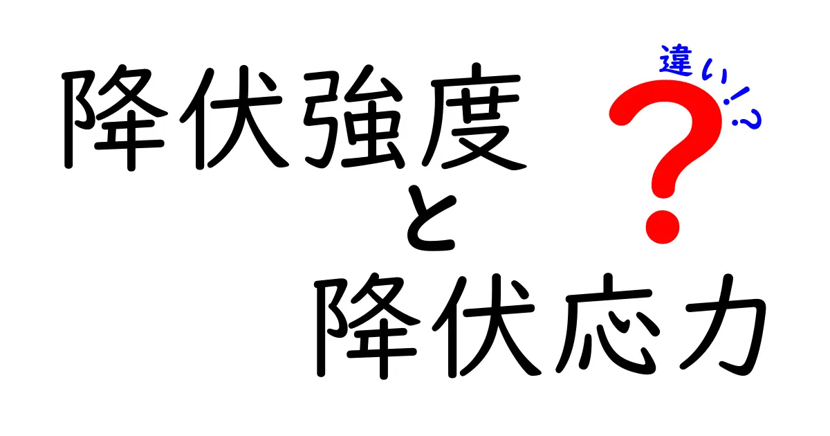 降伏強度と降伏応力の違いを徹底解説！中学生にもわかるポイントと事例