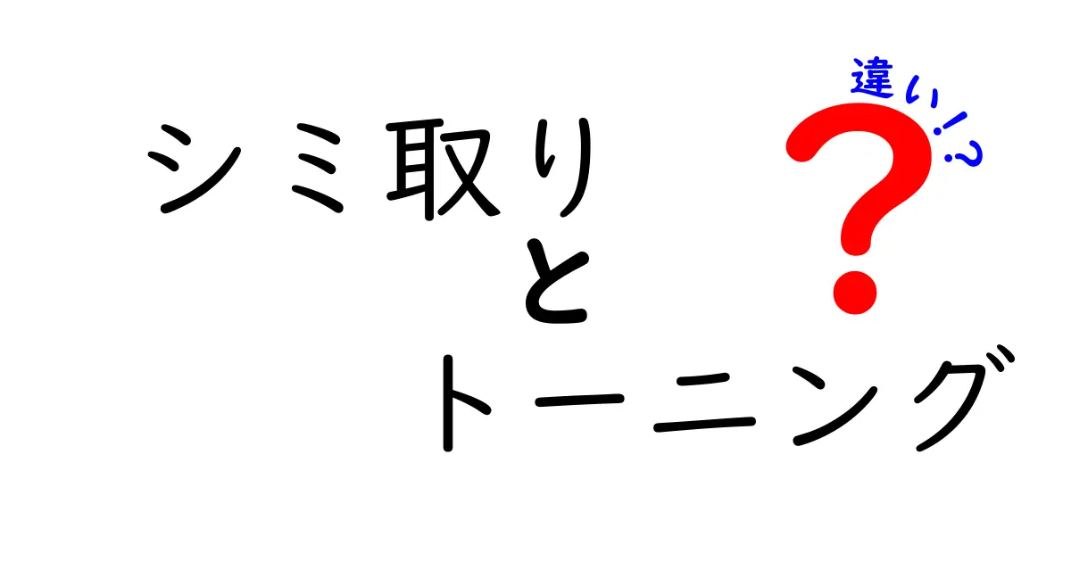 シミ取りとトーニングの違いを徹底解説！効果の違い・適切な順番・安全な使い方を中学生にもわかる言葉で解説