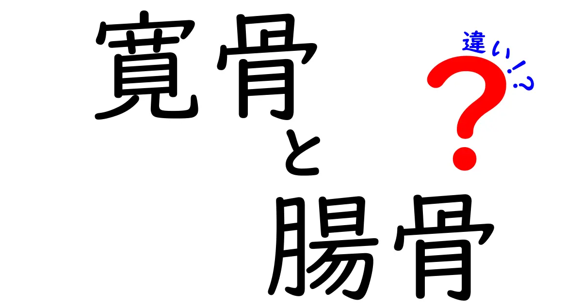 寛骨と腸骨の違いを完全解説：中学生にもわかる解剖の基本