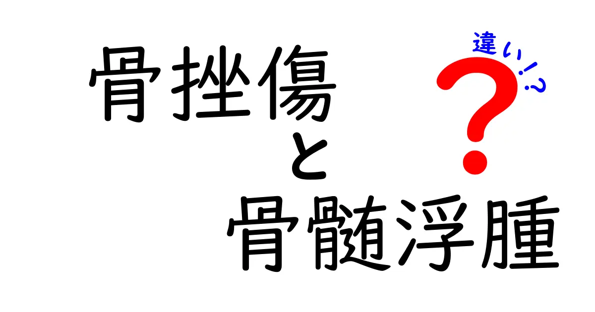 骨挫傷と骨髄浮腫の違いを徹底解説！痛みの原因と治療のコツを中学生にもわかる図解つき