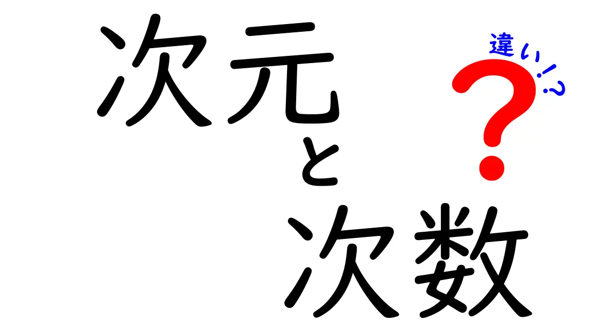 次元と次数の違いを徹底解説！中学生にも伝わるやさしい説明