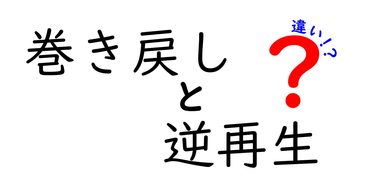 巻き戻しと逆再生の違いを徹底解説！日常で使い分けるための分かりやすいガイド