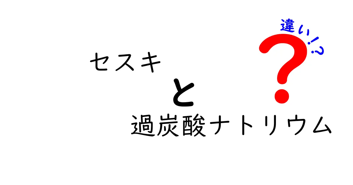 セスキと過炭酸ナトリウムの違いを徹底解説 清潔さと安全性のポイントを一気に理解