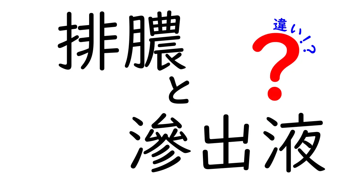 排膿と滲出液の違いを徹底解説！見分け方と日常ケアのポイント