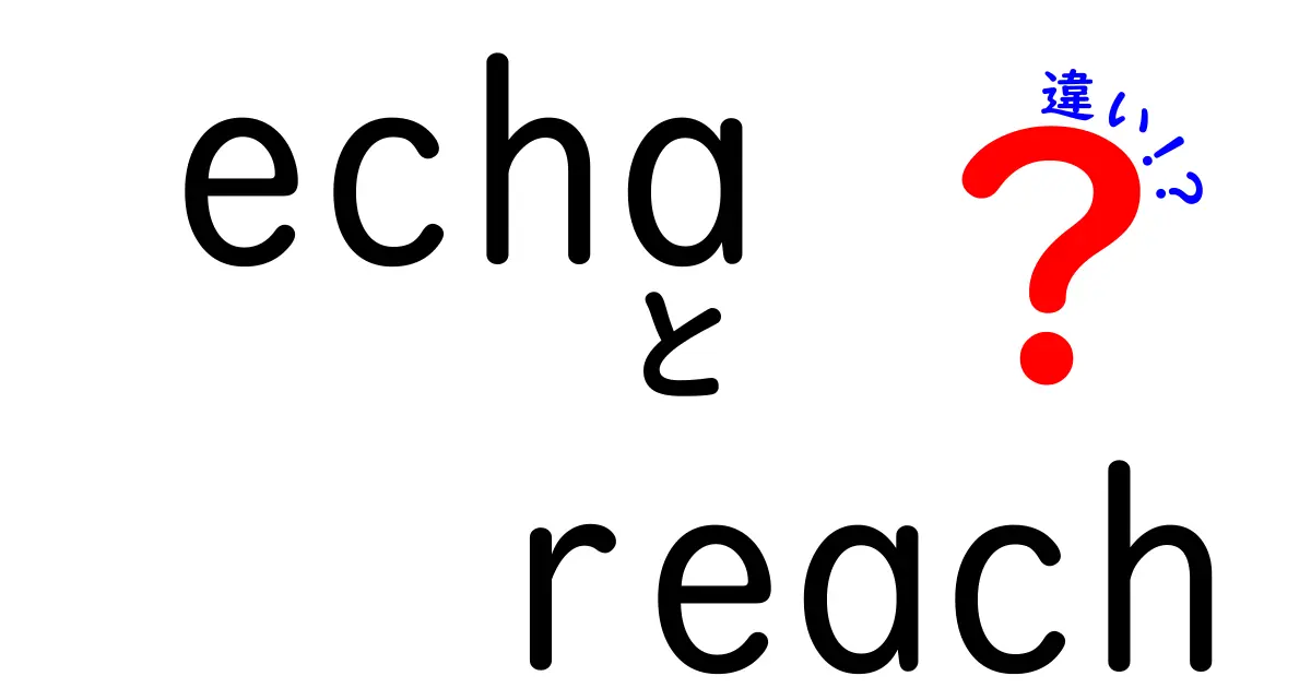echaとREACHの違いを徹底解説！名前・役割・適用範囲を中学生にもわかる図解ガイド