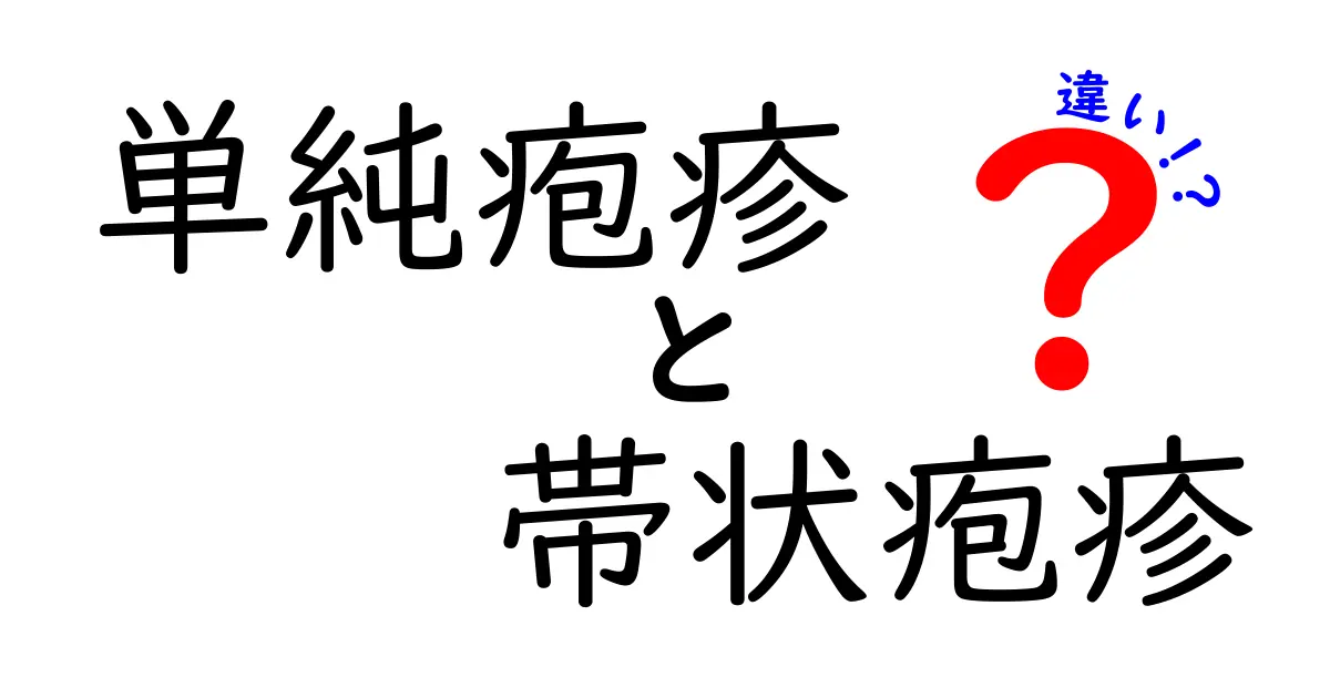 単純疱疹と帯状疱疹の違いを徹底解説！原因・症状・治療・予防の全てをわかりやすく解明