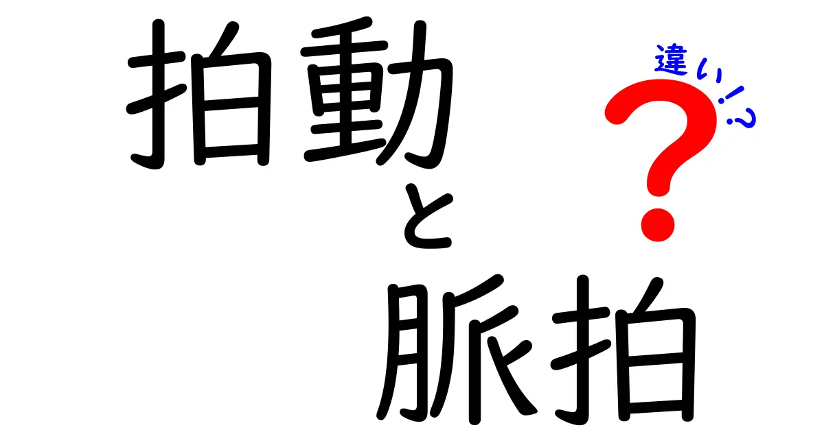 拍動と脈拍の違いを徹底解説！日常と医療で使い分けるポイントが分かる