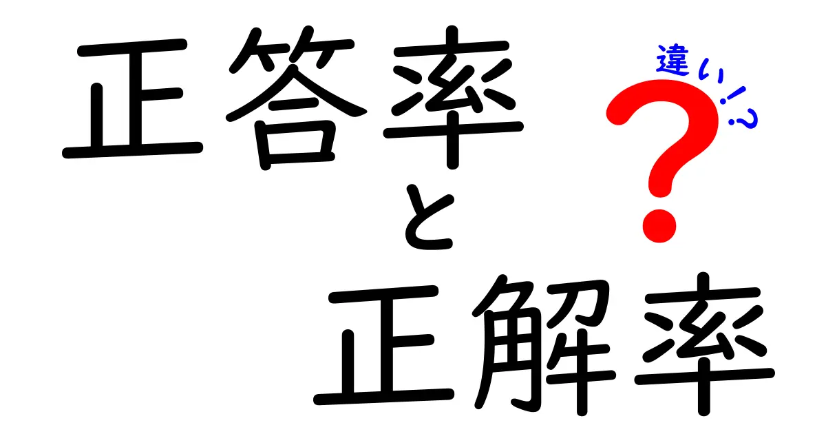 正答率と正解率の違いを徹底解説！混同しやすい用語の正しい使い方