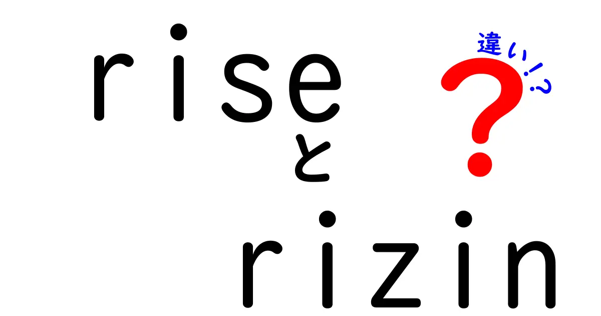 riseとrizinの違いを徹底解説｜初心者にも分かる比較ガイド