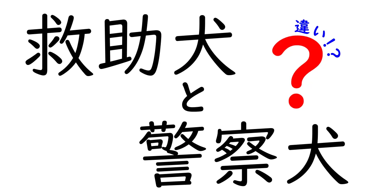 救助犬と警察犬の違いを徹底解説！どんな場面で活躍するのか、訓練や法的扱いまで分かる分かりやすい解説