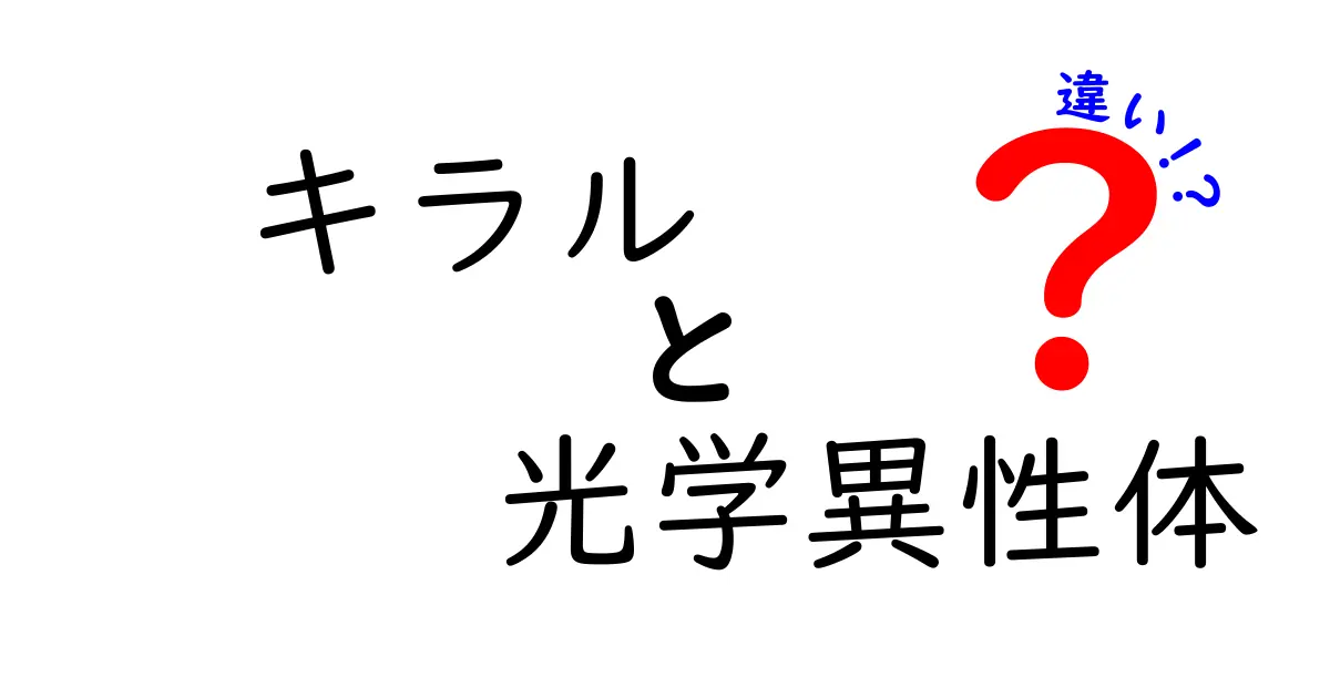 キラルと光学異性体の違いが一目で分かる！中学生にもやさしい図解つき解説