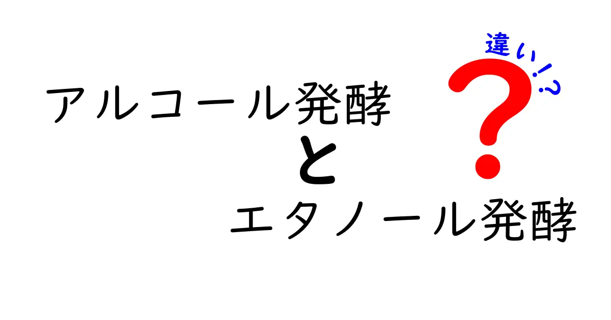 アルコール発酵とエタノール発酵の違いは？中学生にもわかるやさしい解説