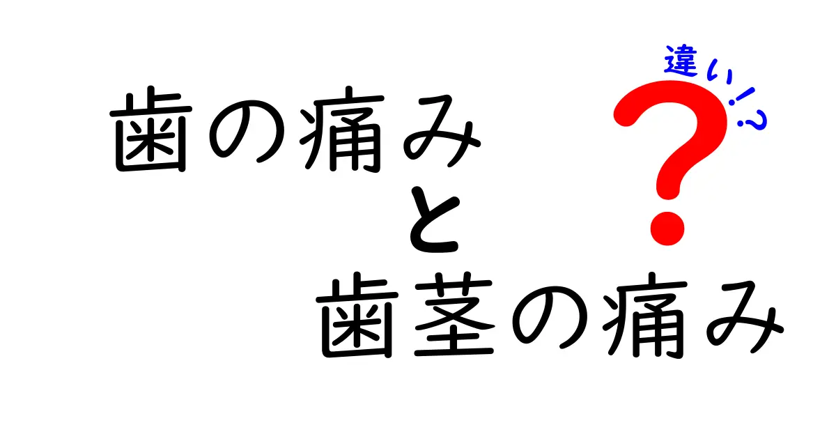 歯の痛みと歯茎の痛みの違いを徹底解説！原因・見分け方・対処法を中学生にも分かる言葉で解説