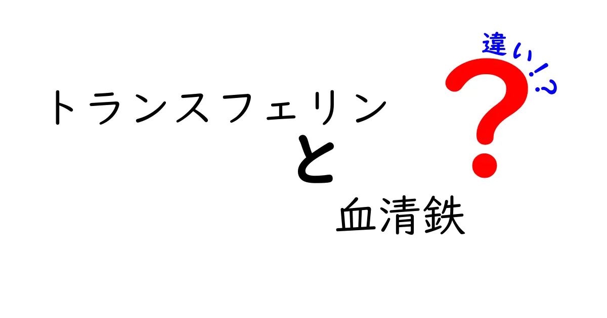 トランスフェリンと血清鉄の違いを徹底解説：中学生にもわかるポイント