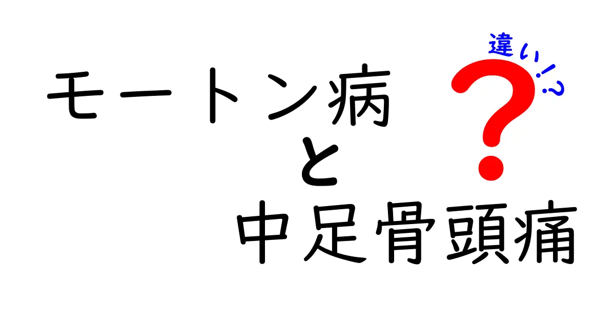 モートン病と中足骨頭痛の違いを徹底解説｜痛みの正体と見分け方をやさしく理解