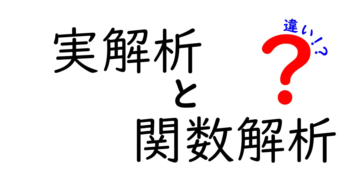 実解析と関数解析の違いを徹底解説！中学生にもやさしいガイド